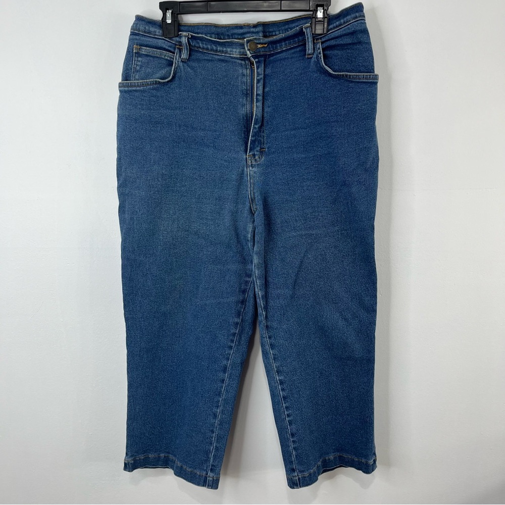 ✨ Vintage Bonjour Denim Capri Pants ✨ - Picture 2 of 13